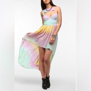 This Is A Love Song | Tie-Dye High Low Bustier Dress - Size M / 6
